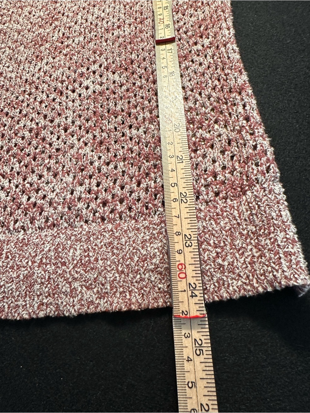 Maison Scotch Open Knit Sweater Womens M Dark Pink Button Shoulder Cotton Blend - Picture 12 of 12